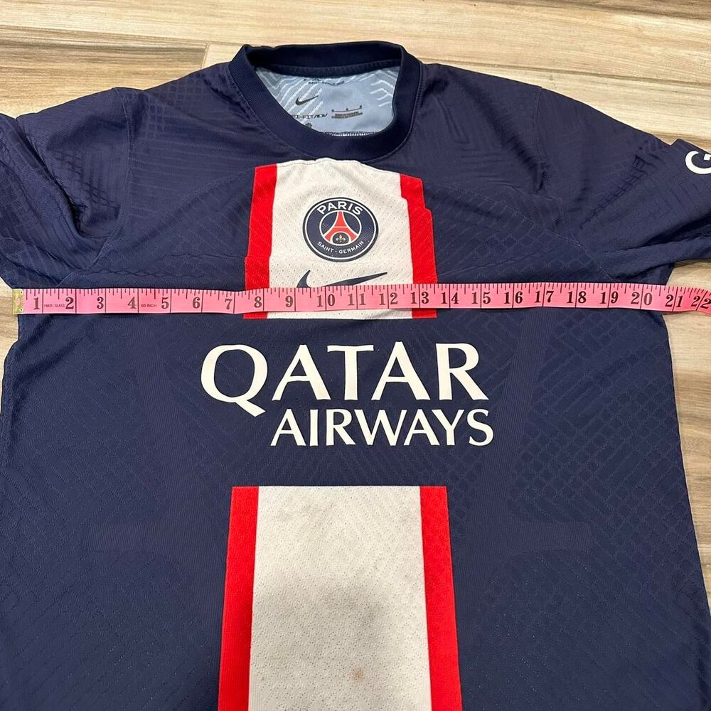 Nike PSG 2022 #7 Kylian Mbappe soccer jeresy Men's Navy and Blue T-shirt - Picture 3 of 5